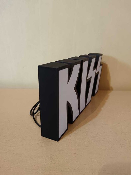 Lysskilt - KISS - FanMade - Plast