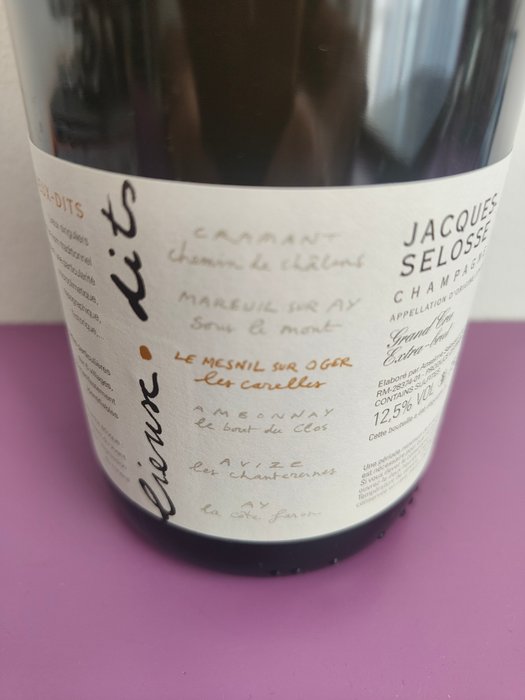 Jacques Selosse, Lieux-Dits Le Mesnil Sur Oger - Les Carelles - Champagne Extra Brut, Grand Cru - 1 Flaske (0,75L)