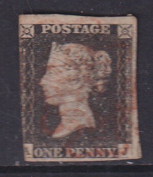 Storbritannien 1840 - Penny sort. - Stanley Gibbons.