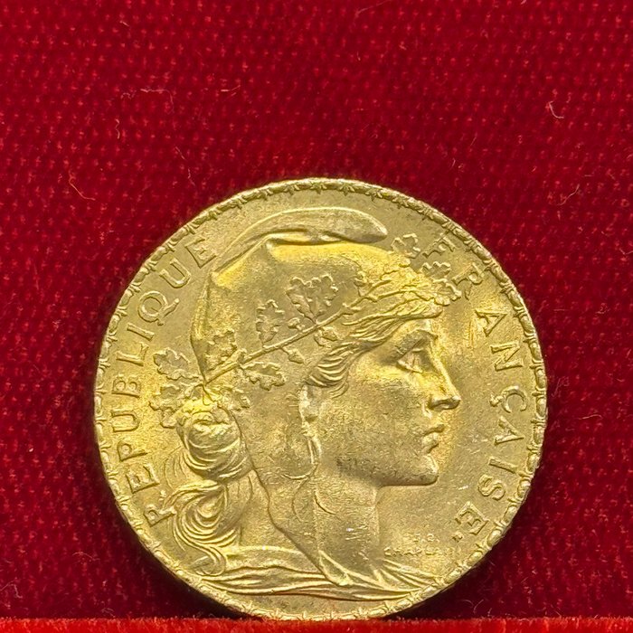 6,45 grams - Guld 900 - 20 Francs Coq / Marianne