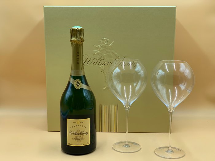 2014 Deutz, William Deutz - Coffret 2 Flûtes Cristal - Champagne Brut - 1 Flasker (0,7 L)