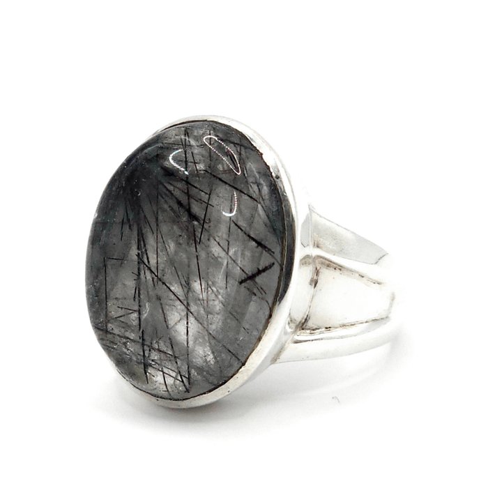 Ingen mindstepris - Statement-ring Sølv -  17.00ct. tw. Kvarts - Chunky Rutilated Quartz