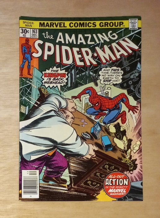 The Amazing Spider-Man #163 #164 - Complete 2-part the Kingpin story! - 2 Comic - Første udgave - 1976/1977