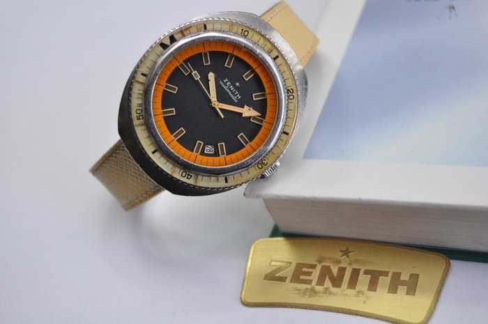 Zenith - Diver 1000 Meter Model First Bacalite Yellow Bezel - A3637 - Mænd - 1970-1979