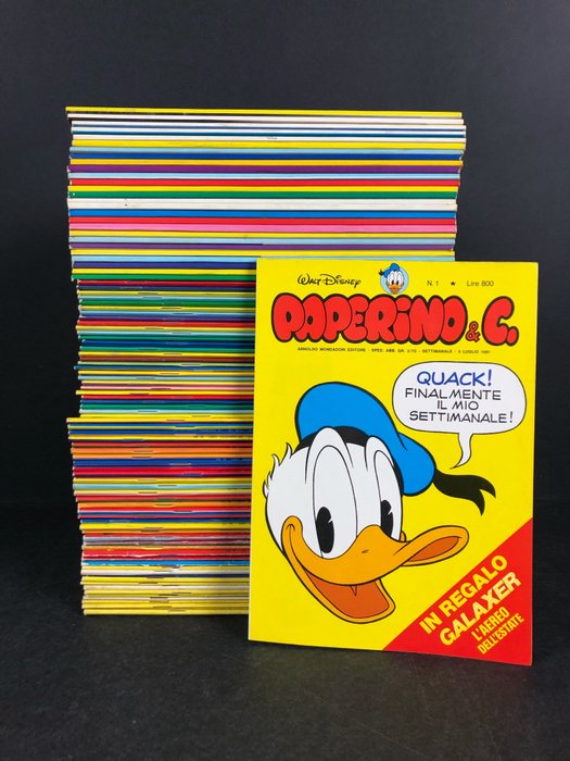 Paperino  C. nn. 1/100 - collana completa con inserti - Hæftet - Første udgave - (1981/1983)