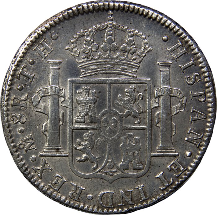 Spanien. Carlos IV (1788-1808). 8 Reales Acuñados en México en 1805. Ensayadores T·H