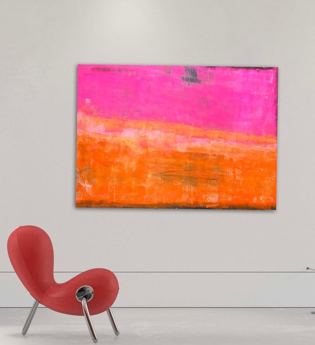 Stefanie Raus - Abstrakt pink orange