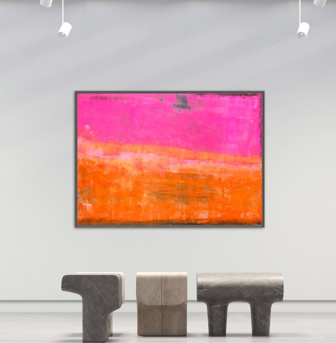 Stefanie Raus - Abstrakt pink orange