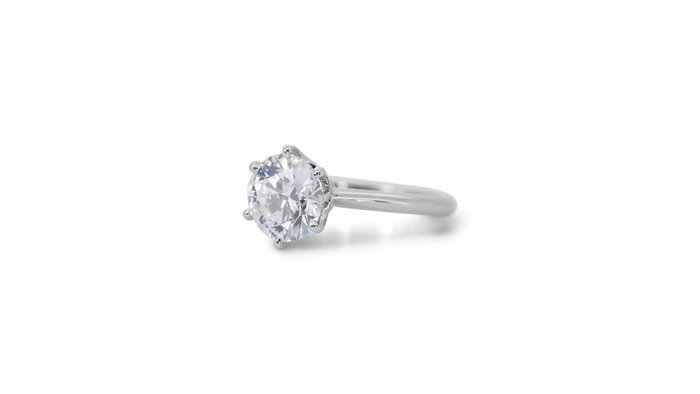 Ring - 18 kraat Hvidguld -  1.50ct. tw. Diamant (Natur)