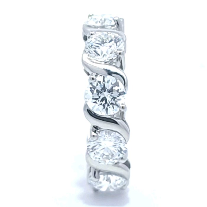 Ring Platin -  5.08ct. tw. Diamant (Laboratoriedyrket) - 0,50 karat hver