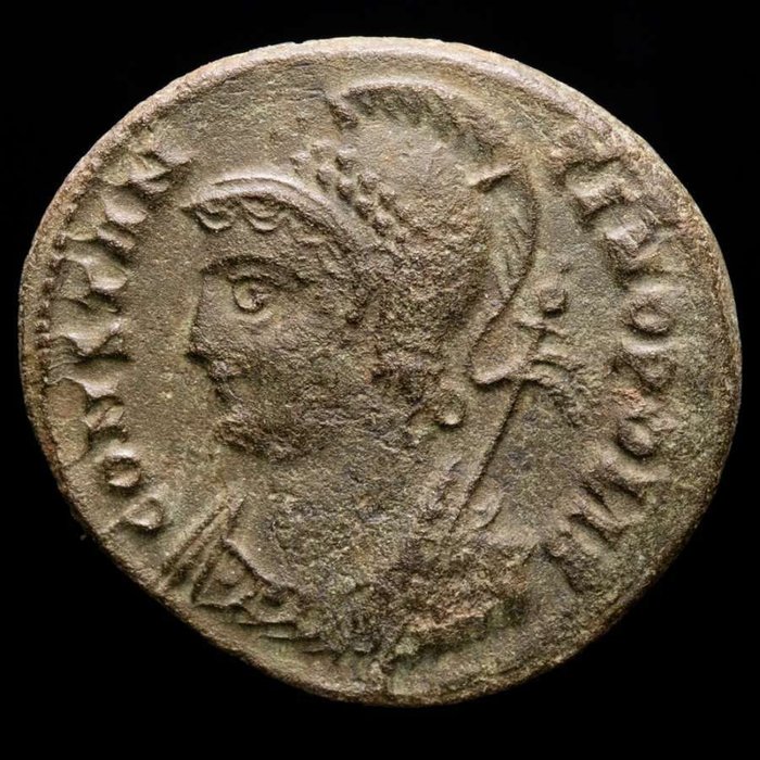 Romarriket. Constantine I (AD 306-337). Follis Minted in Thessalonica. Constantinopolis conmemorative issue  (Ingen mindstepris)