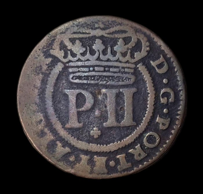 Portugal. Pedro II (1683-1706). X Reis 1699 - Grinalda Direita - 1º Tipo  (Ingen mindstepris)