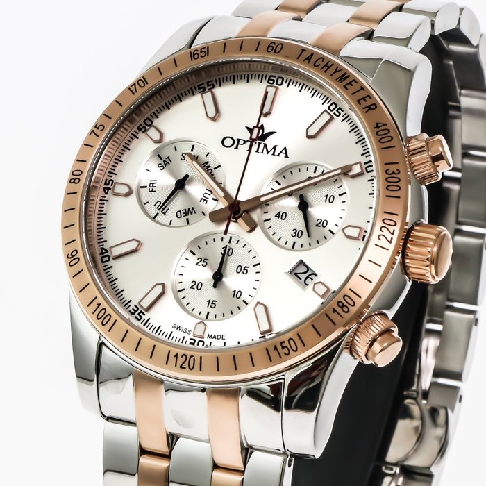 Optima - Swiss Chronograph - OSC432-SR-1 - Ingen mindstepris - Mænd - 2011-nu