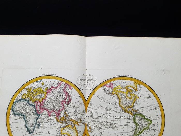 World Map - Globus; Pierre M. Lapie / Conrad Malte Brun - Mappe-Mondes sur Diverses Projections - 1801-1820