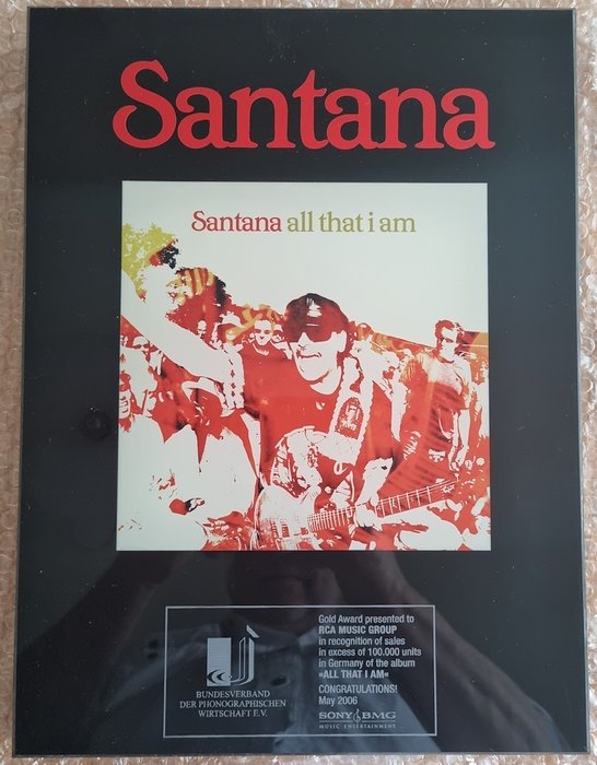 Officiel musikpris Santana - Official Gold Award - Santana - Tyskland - 2005