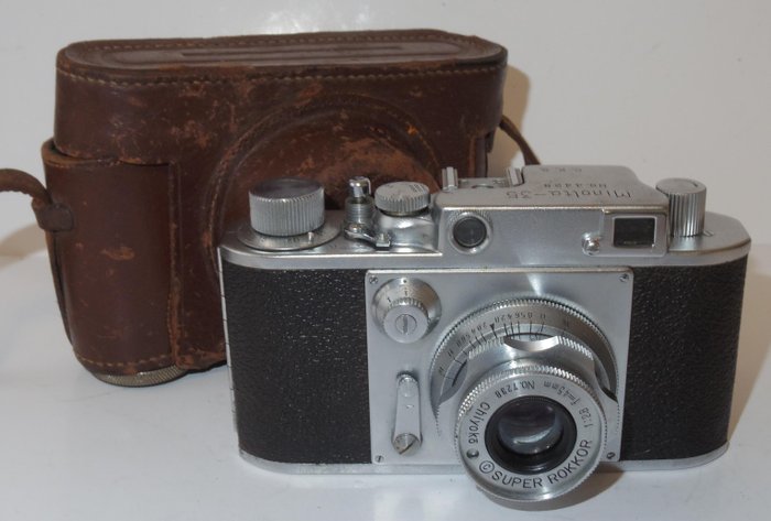 Minolta 35 Model B rangefinder- 1948 - working - rare low serial - Chiyoko Super Rokkor 2.8/45mm lens Rangefinder søgerkamera