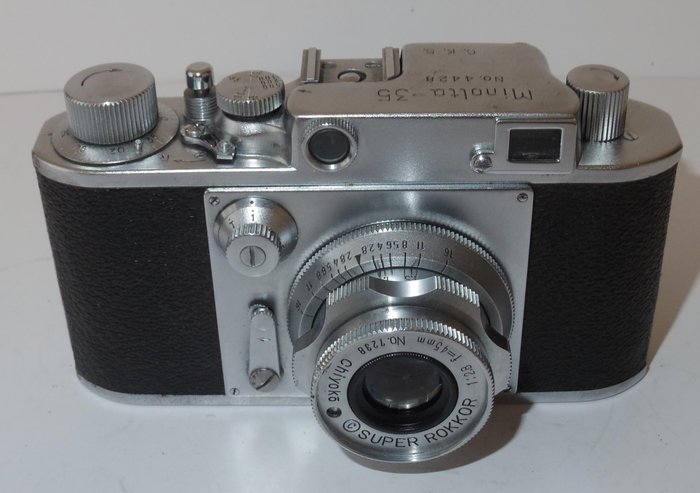 Minolta 35 Model B rangefinder- 1948 - working - rare low serial - Chiyoko Super Rokkor 2.8/45mm lens Rangefinder søgerkamera