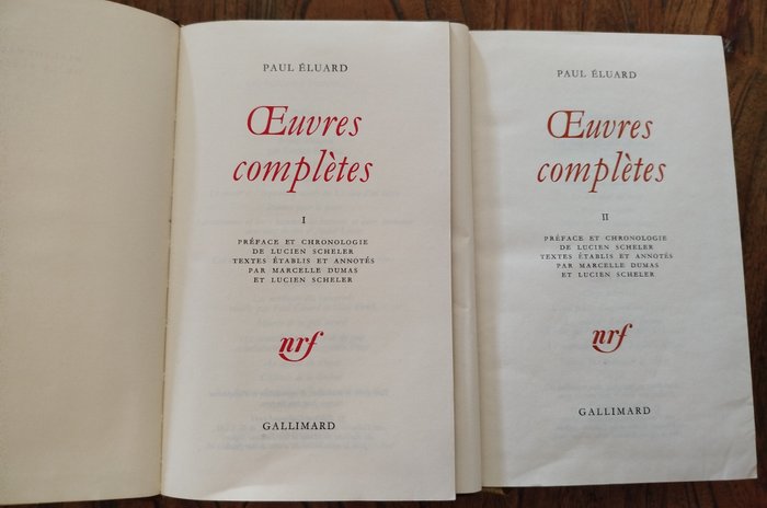 Paul Eluard - Oeuvres complètes - 1971