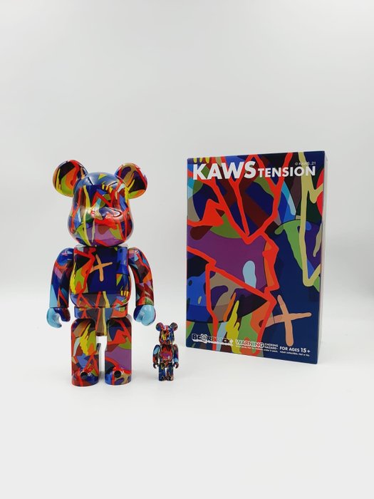 Kaws (1974) - Kaws Tension - Be@rbrick 400%  100% - Bearbrick 2021