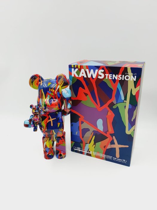 Kaws (1974) - Kaws Tension - Be@rbrick 400%  100% - Bearbrick 2021