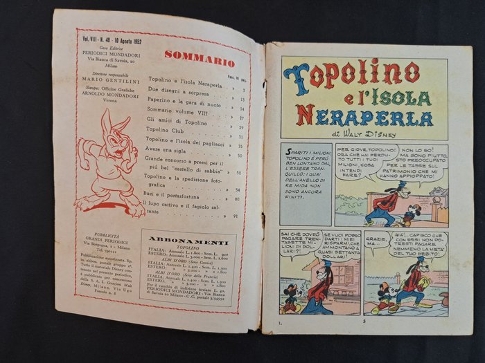 Topolino Libretto n. 48 - 1 Comic - Første udgave - 1952