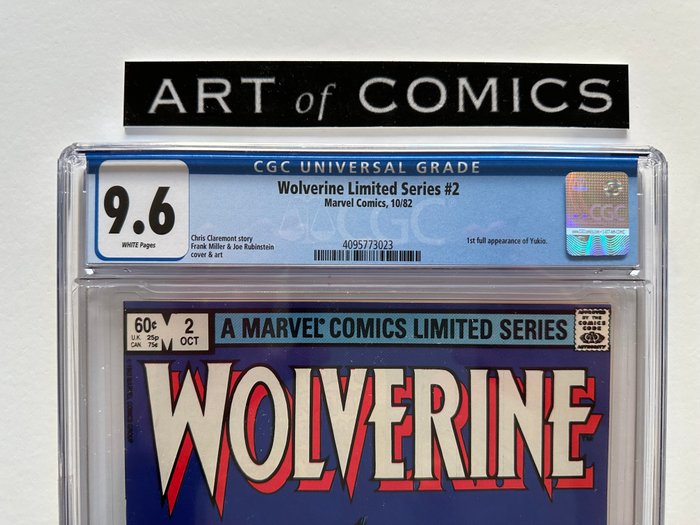 Wolverine #2 - From Frank Miller's Famous Limited Series - 1st Full Appearance Of Yukio - CGC Graded 9.6 - Extremely High Grade! - White Pages! - 1 Graded comic - Første udgave - 1982