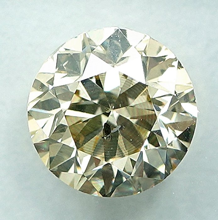 1 pcs Diamant  (Naturfarvet)  - 0.81 ct - Light Brunlig Gul - SI2 - International Gemological Institute (IGI)