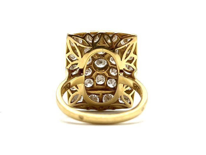 Ring - 18 kraat Gulguld -  3.30ct. tw. Diamant (Natur)