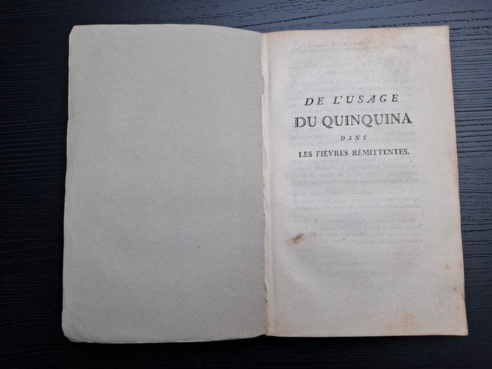 M. Baumes - De l'usage du quinquina dans les fièvres rémittentes - 1790