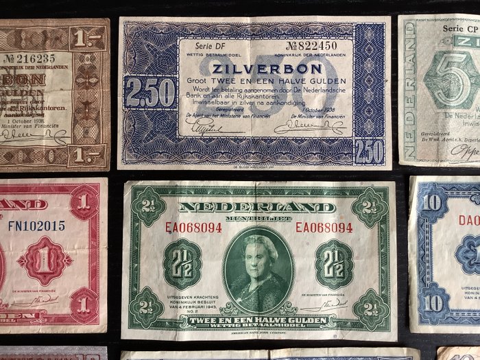 Holland. - 15 banknotes - various dates  (Ingen mindstepris)