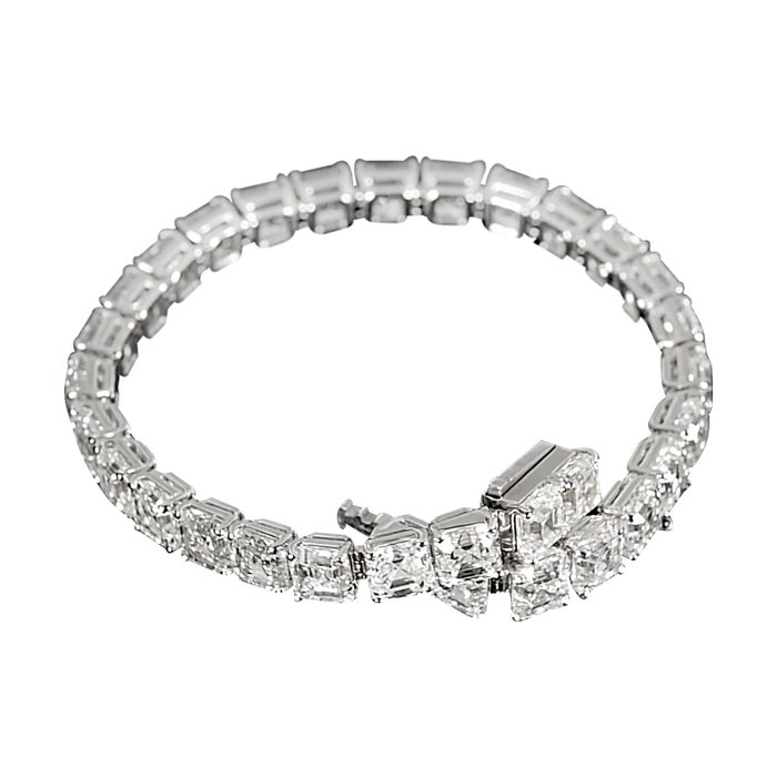 Tennisarmbånd - 18 kraat Hvidguld -  29.28ct. tw. Diamant (Natur)