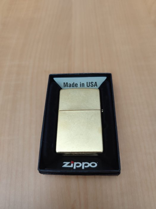 Zippo - Encendedor zippo luxury - Lommelighter - Guld, Messing, Stål (rustfrit), elektroguld