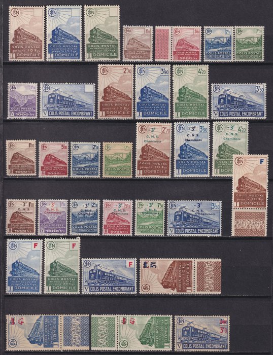 Frankrig 1939 - Postpakker mellem nr. 174 og nr. 233, Ny** og ny*, - Yvert