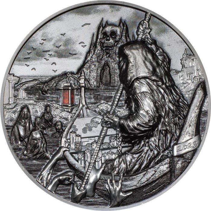 Palau. 20 dollars 2023 Charon Ferryman of the Dead, 3 Oz (.999)