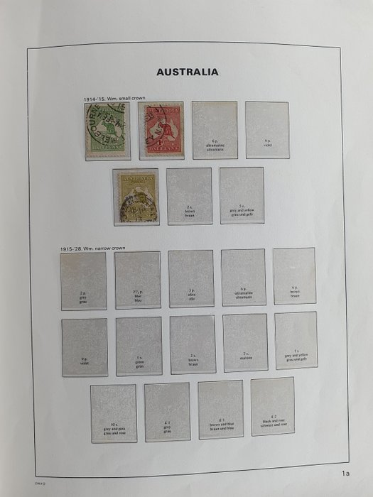 Australien og Oceanien 1914/2016 - Samling i et album og tre stambøger