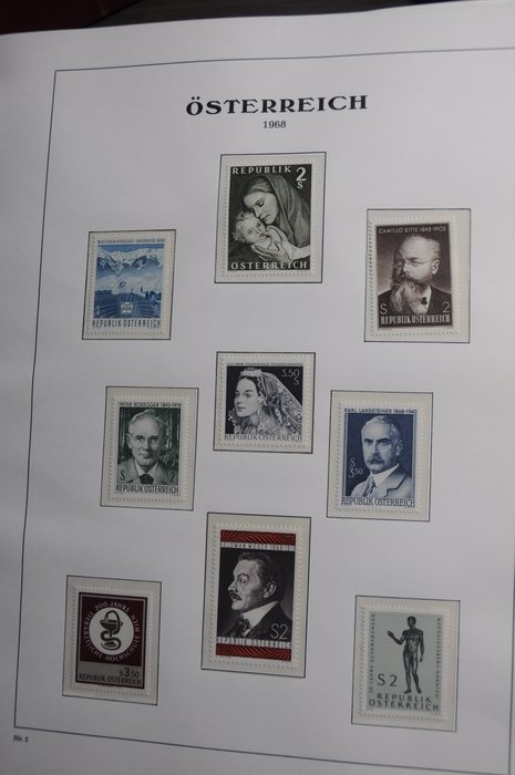 Østrig  - MNH/Ubrugt Parti med samlinger, serier, blokke, numre med mere i album og