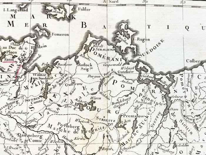 Tyskland - Berlin, Pomeranie, Pologne; Louis-Charles DESNOS - Cercle de haute et basse Saxe - 1781-1800