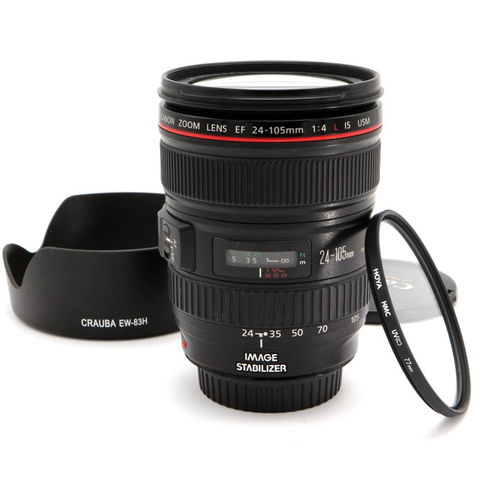 Canon EF 24-105mm f/4L IS USM zoomlens met EW-83H type zonnekap #PRO ZOOMLENS Zoomobjektiv