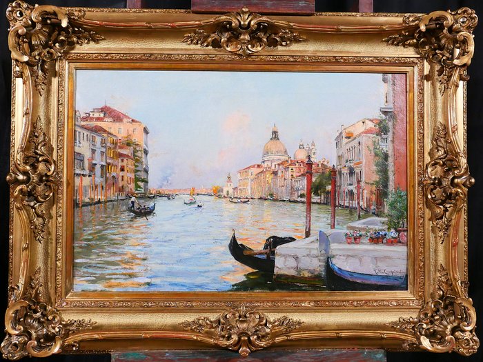 Tullio Campriani (1876-1939) - Venice, landscape of the Canal Grande