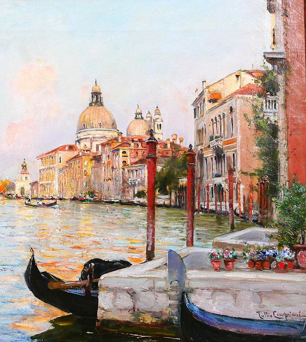 Tullio Campriani (1876-1939) - Venice, landscape of the Canal Grande