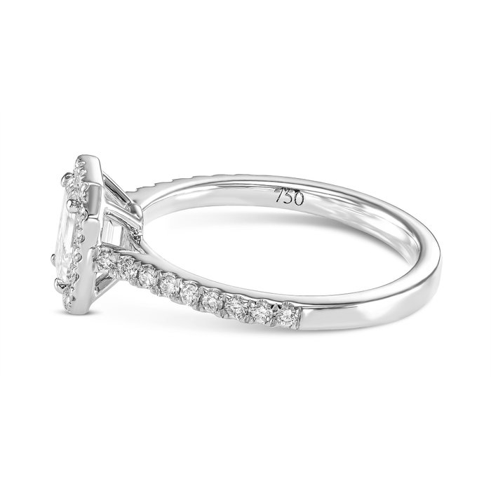 Forlovelsesring - 18 kraat Hvidguld -  107ct tw Diamant (Natur)