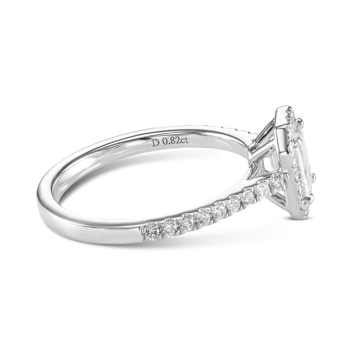 Forlovelsesring - 18 kraat Hvidguld -  107ct tw Diamant (Natur)