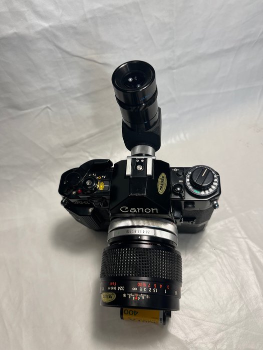 Canon A-1 black + 55 mm 2.8 + winder + finder Reflekskamera med enkelt linse (SLR)