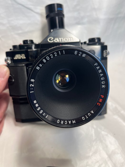 Canon A-1 black + 55 mm 2.8 + winder + finder Reflekskamera med enkelt linse (SLR)