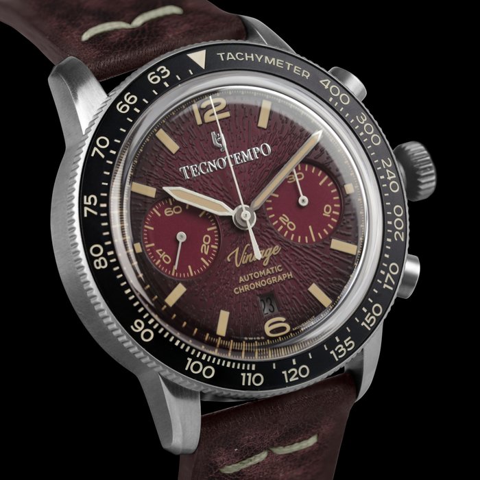 Tecnotempo - Chronograph "Vintage" - Swiss Movt - Limited Edition - - - TT.100VI.PR (Red) - Mænd - 2011-nu