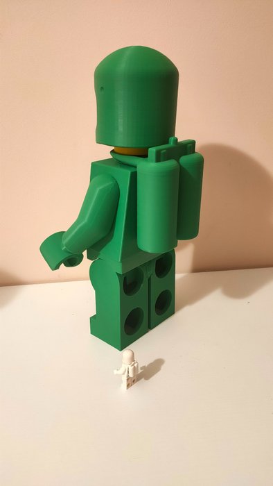 Handmade item - Handmade item Mega Figure LEGO Space Verde/Green Spaceman Classic - Italien