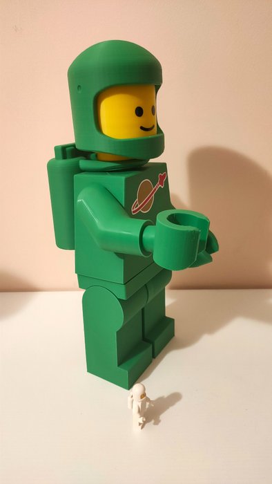 Handmade item - Handmade item Mega Figure LEGO Space Verde/Green Spaceman Classic - Italien