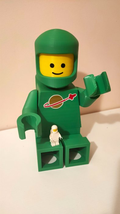 Handmade item - Handmade item Mega Figure LEGO Space Verde/Green Spaceman Classic - Italien