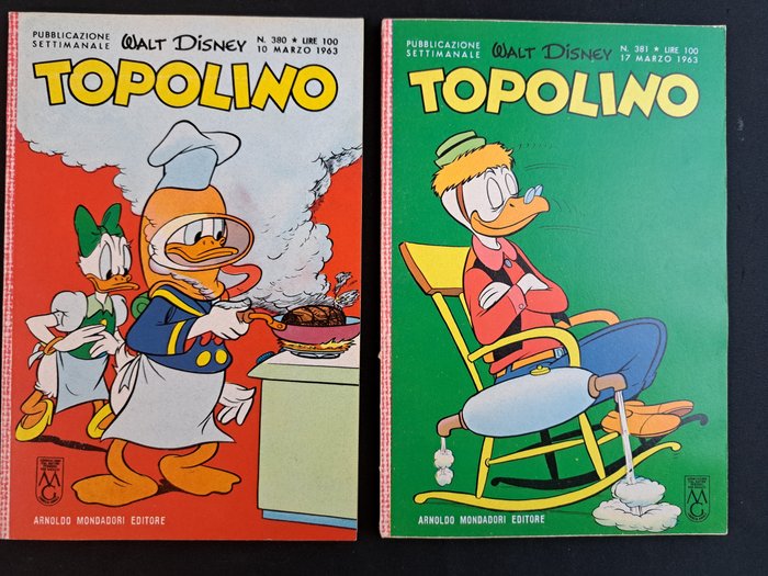 Topolino Libretto Raccoglietore e Albi - 1963 - 10 Comic - Første udgave