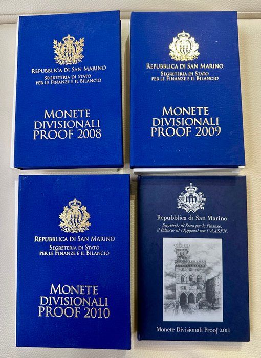 San Marino. Proof Set 2008/2011 (4 set)  (Ingen mindstepris)